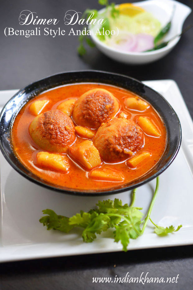 Bengali Style Egg Potato Curry (Dimer Aloo'r Jhol)