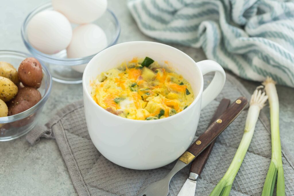 Microwave Potato and Egg Breakfast Mug