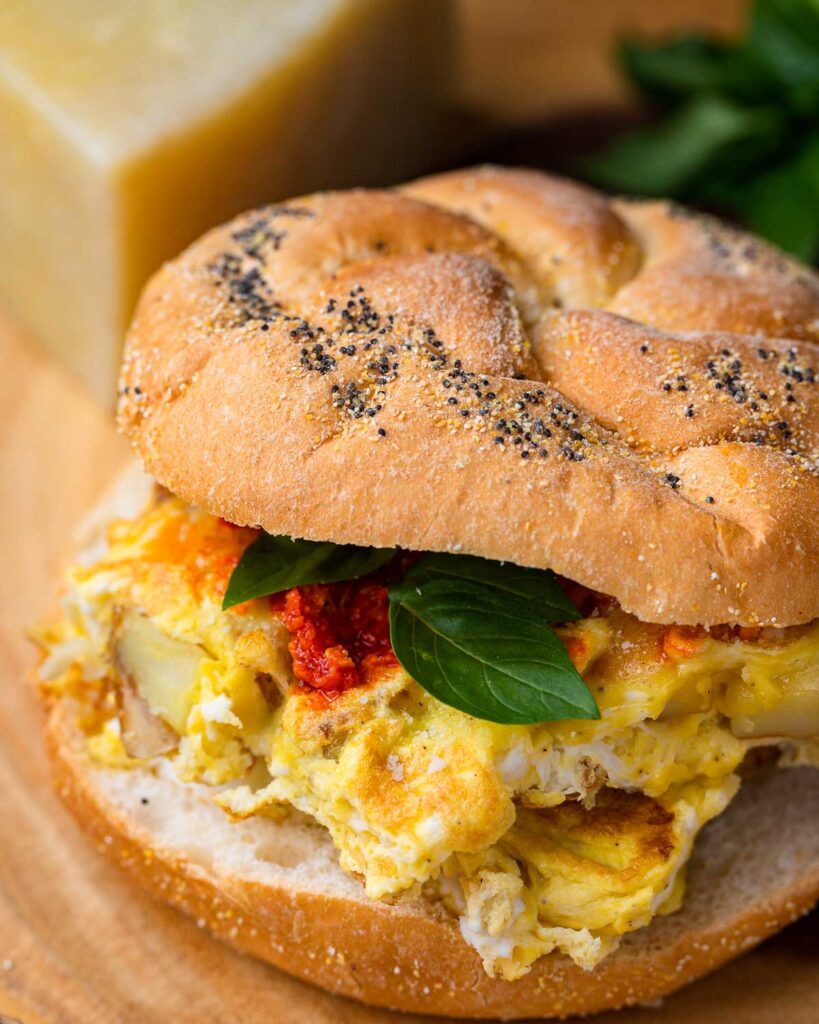 Potato and Egg Breakfast Sandwich