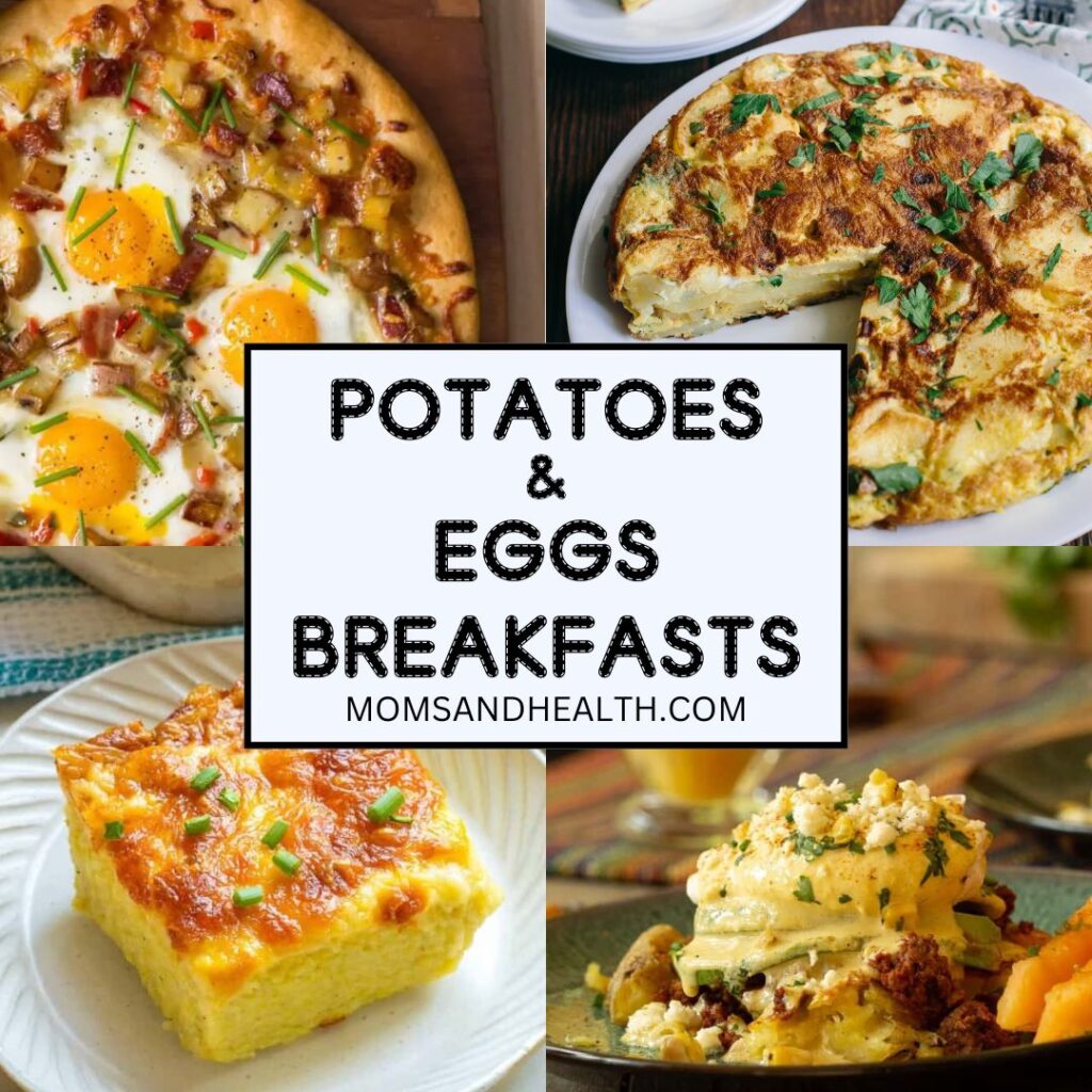 Potatoes and eggs breakfasts